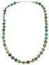 Genuine Sterling Silver And Kingman Turquoise Navajo Bead Necklace Jewelry SX106686